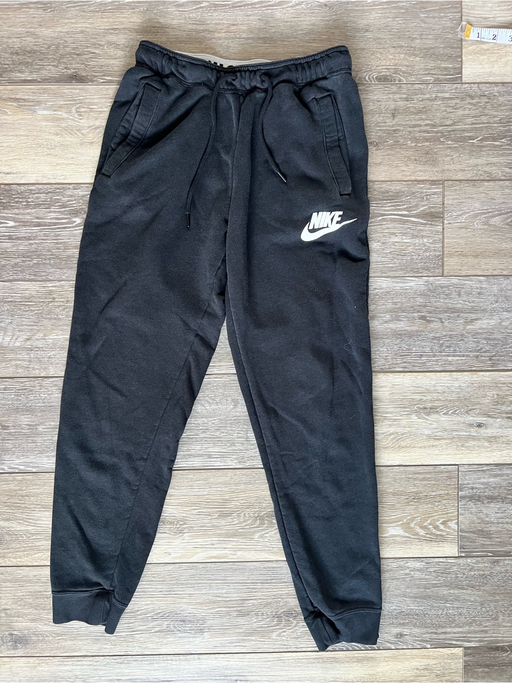 Nike Black Jogger Sweatpants with White Swoosh